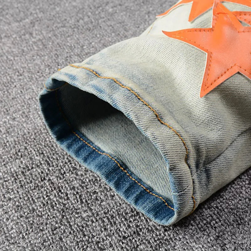 Orange Star Jeans