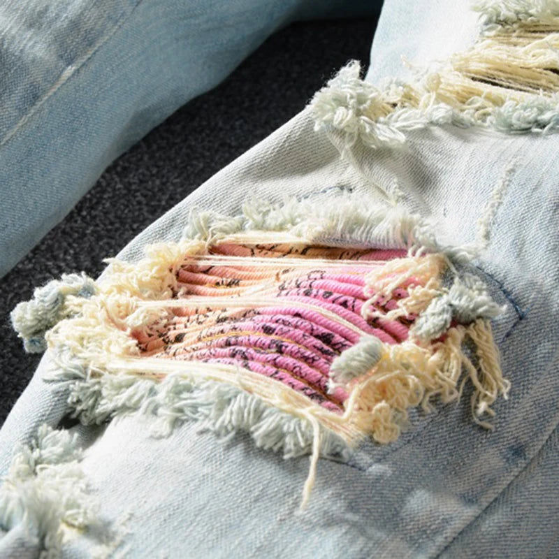 Pink Bandana Jeans