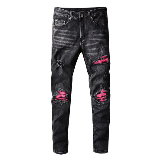 Pink Leather Jeans