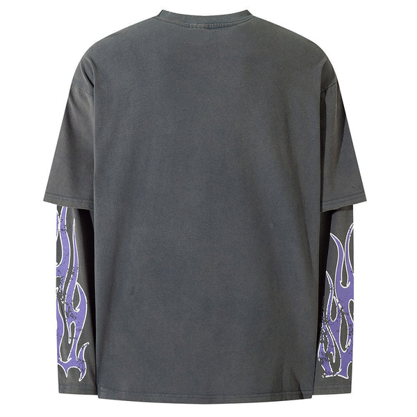 Purple Flames Long Sleeve