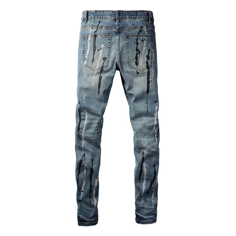 Stripe Painted Jeans