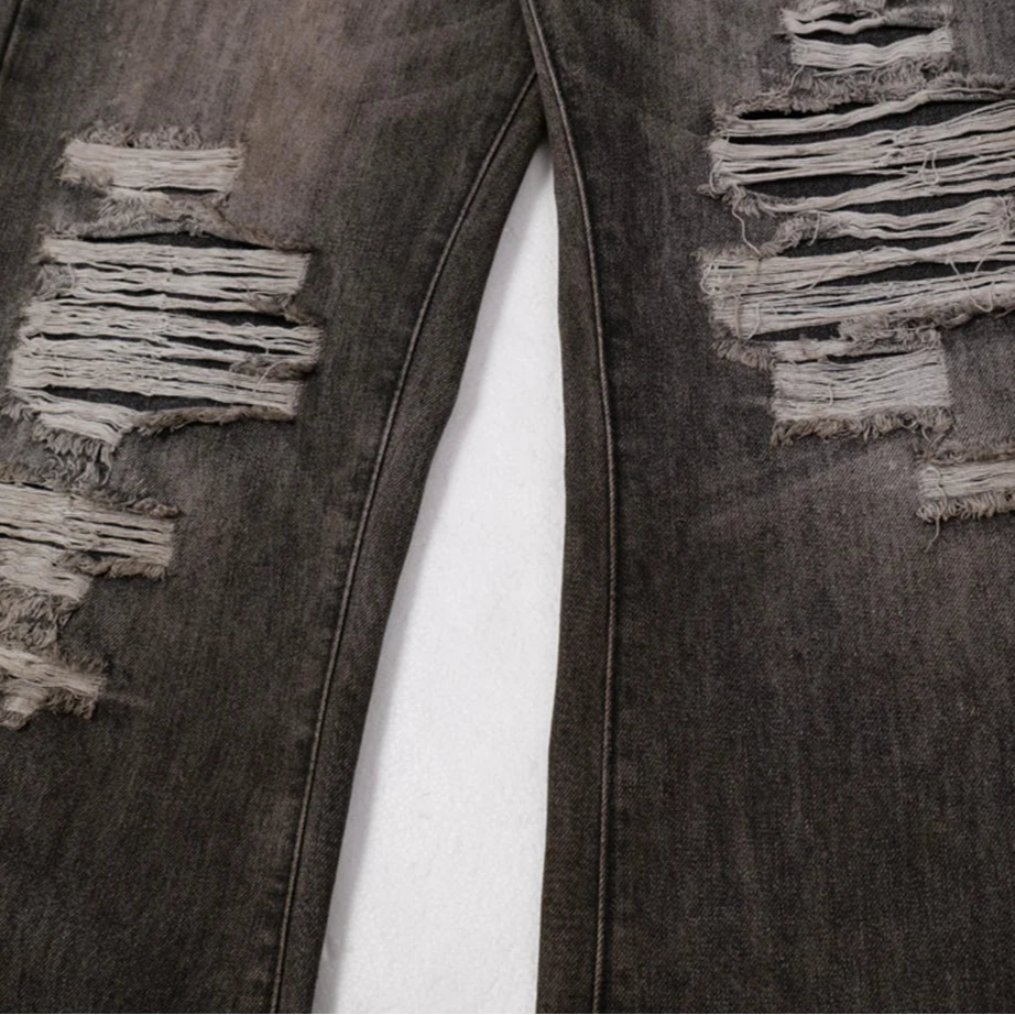 Ripped Flare Jeans