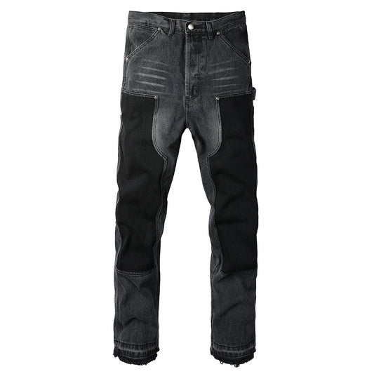Dark Patched Jeans