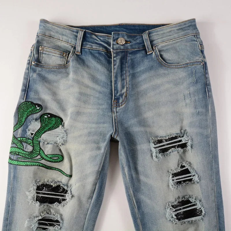 Green Snake Jeans