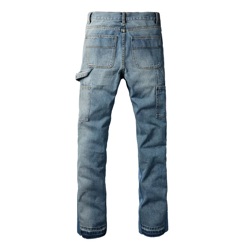 Blue Patched Jeans
