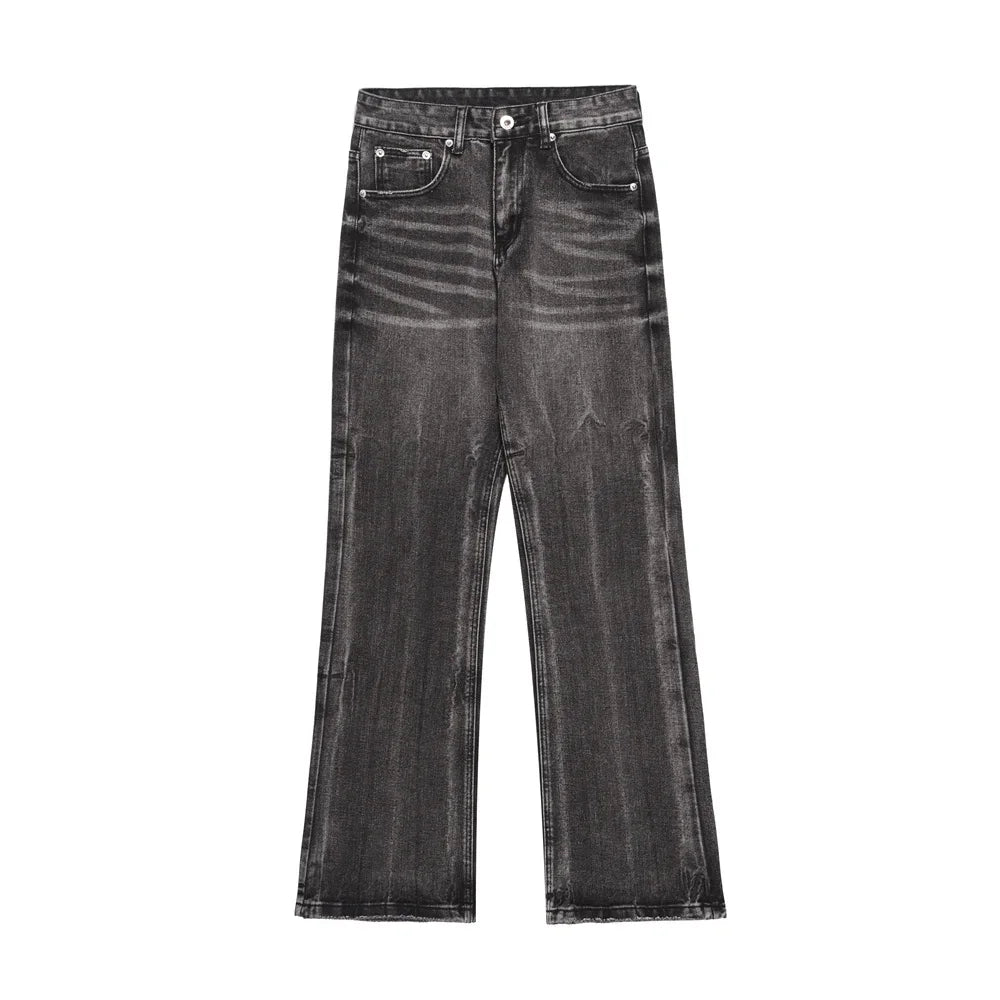 Stretched Black Flare Jeans