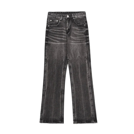 Stretched Black Flare Jeans