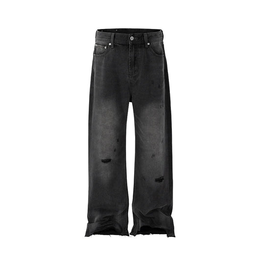 Black Ripped Flare Jeans