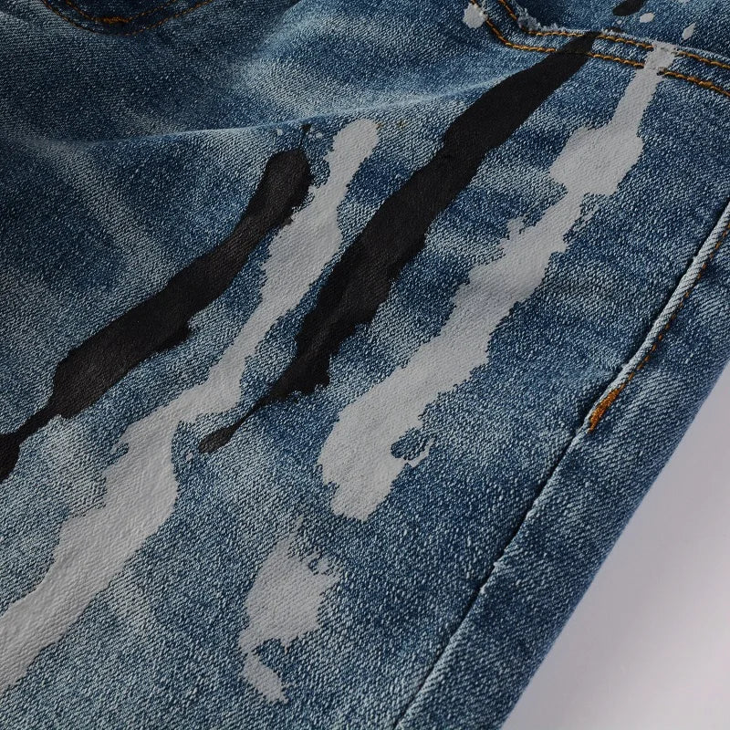 Stripe Painted Jeans