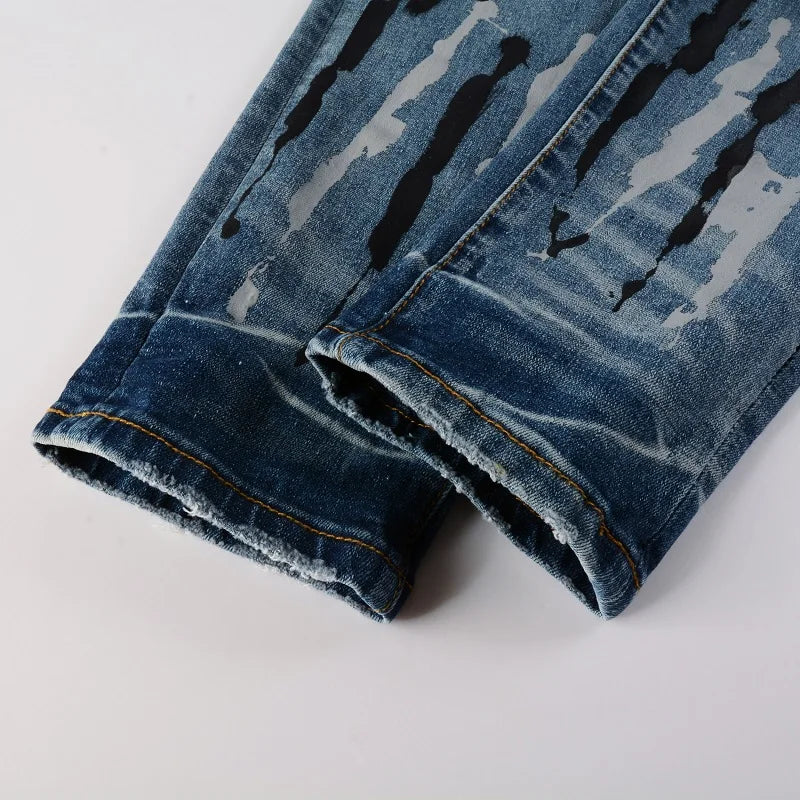 Stripe Painted Jeans