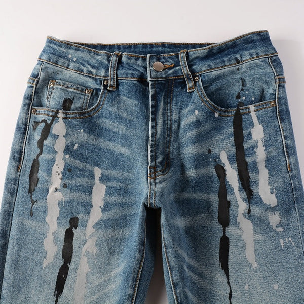 Stripe Painted Jeans