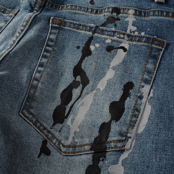 Stripe Painted Jeans