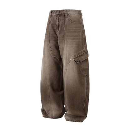 BROWN BAGGY JEANS
