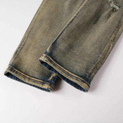 Cream Snake Jeans