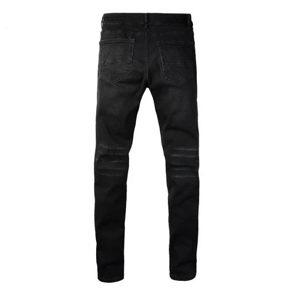 Grey Patch Jeans