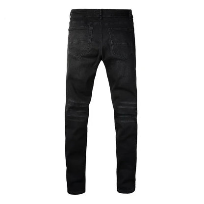Grey Patch Jeans