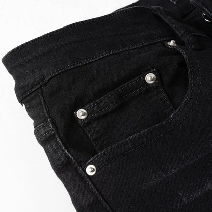Grey Patch Jeans