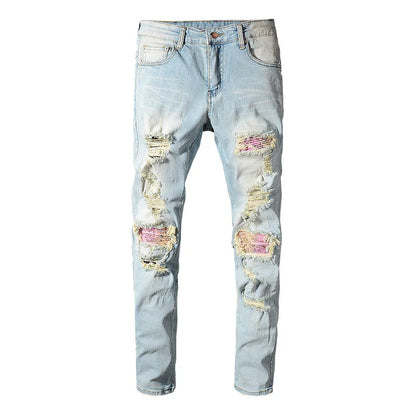 Pink Bandana Jeans