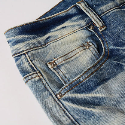 Leather Patch Jeans