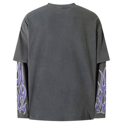Purple Flames Long Sleeve