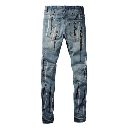 Stripe Painted Jeans