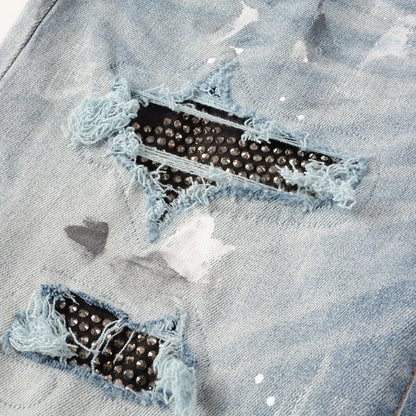 Stained Light Jeans