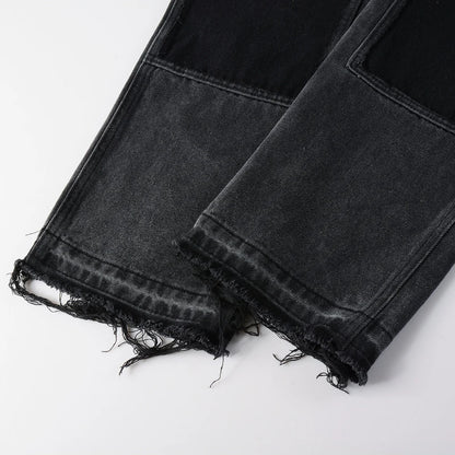Dark Patched Jeans