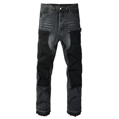 Dark Patched Jeans