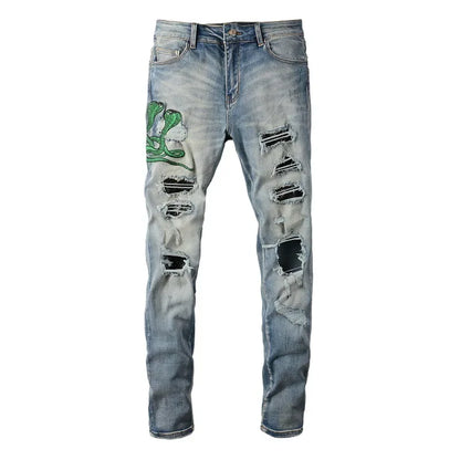 Green Snake Jeans