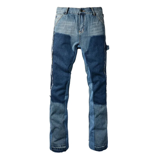 Blue Patched Jeans