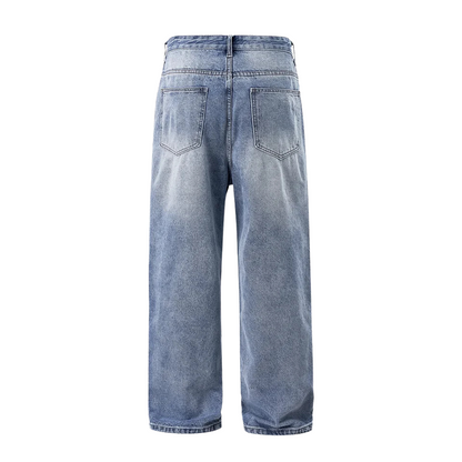 STRAIGHT BLUE BAGGY JEANS