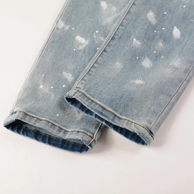 Stained Light Jeans