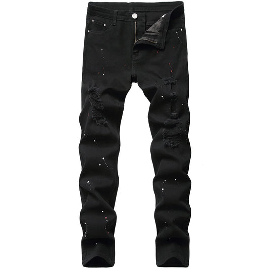 Black Painted Jeans