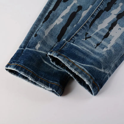 Stripe Painted Jeans